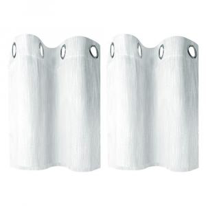 2 панели кухонных льняных плотных штор 29x24 дюйма PiccoCasa, цвет Light Gray