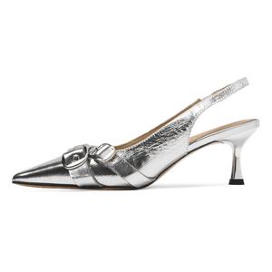 Туфли женские на высоком каблуке серебряный Cameido, серебряный