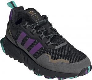 Мужские кроссовки Adidas Originals ZX 1K Boost, черный/фиолетовый/мятный