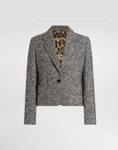 Жакет из смешанной шерсти в горошек Dolce & Gabbana, мультиколор