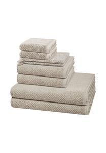 Набор полотенец Cawö Pure, 8 штук, серо-бежевый