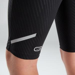 Детские облегающие шорты Kiprun черные оранжевые Kalenji