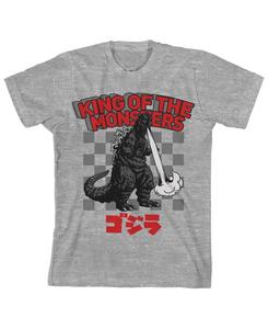 Детская спортивная футболка с коротким рукавом и круглым вырезом Король монстров (размер XL) Godzilla, Gray