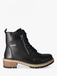 Кожаные водонепроницаемые ботинки Josef Seibel Waylynn 02 на блочном каблуке, черные