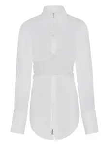 Платье-рубашка с драпировкой Jean Paul Gaultier, белый