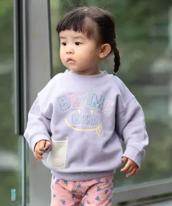 Толстовка с вышитой улыбкой 2025FW (90-130 см) Beams Mini, цвет Lilac