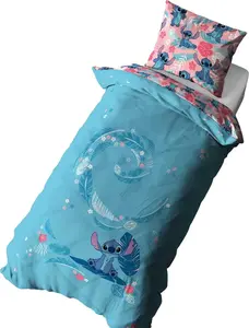 Лило и Стич - Двусторонний комплект постельного белья TC173 (односпальная кровать) (синий) Disney
