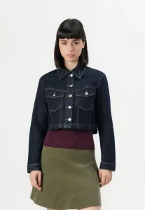 Кожаная куртка в стиле вестерн, джинсовая куртка Only, Dark Blue Denim