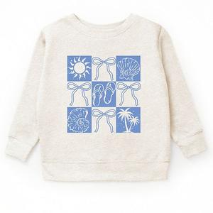 Морская клетчатая кокетка молодежный свитшот The Juniper Shop, Natural