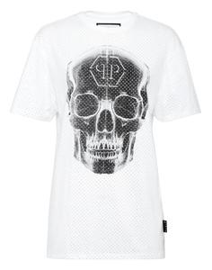 Футболка Man Fit Skull strass PHILIPP PLEIN, белый