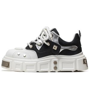 Bull charm Мужские низкие кеды бело-черные, цвет White Black