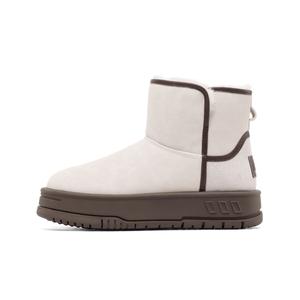 C°BANNER Теплые короткие зимние сапоги женские бежево-кофейного цвета