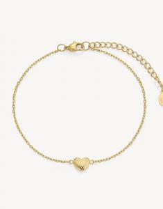 Изящный водонепроницаемый браслет в форме сердца из золота D. Louise