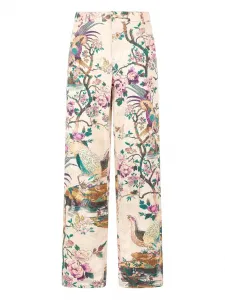 Джинсы с цветочным принтом Roberto Cavalli