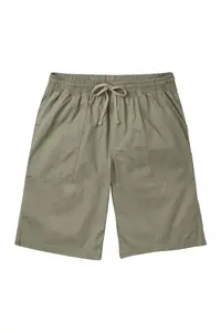 Хлопковые шорты без застежки, 28 дюймов (71 см) по внутренней стороне штанины Cotton Traders, зеленый