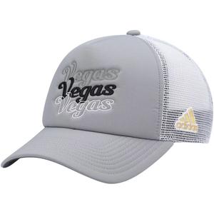Женская кепка adidas Grey/White Vegas Golden Knights Foam Trucker Snapback adidas