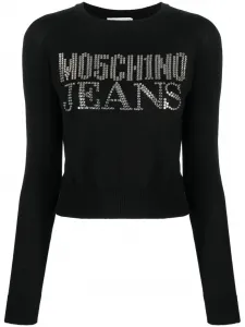Джемпер со стразами Moschino Jeans, черный