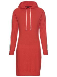 Laura Scott Вязаное платье красно-белого цвета