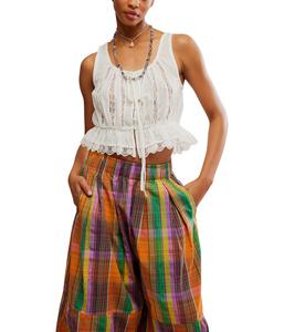 Топ Free People Alana Lace Tank, Clean Ivory