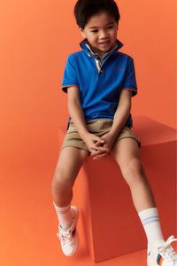 Фирменная рубашка-поло для мальчиков с короткими рукавами Paul Smith Junior, синий