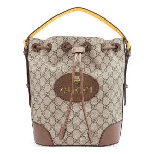 Сумка neo vintage tiger head logo drawstring handbag large capacity schoolbag backpack / brown Gucci, коричневый