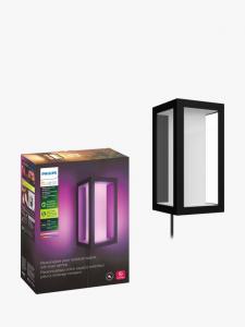 Белая и цветная светодиодная настенная лампа Impress Smart Outdoor Philips Hue, Black