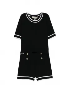 Вязаный комплект с пуговицами TWINSET Kids, черный