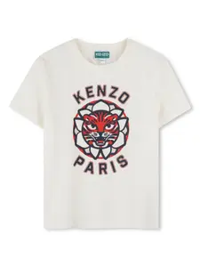 Футболка с логотипом Kenzo Kids, белый