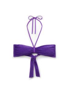 Верх бикини бандо CALZEDONIA Metallic Glow, темно-фиолетовый