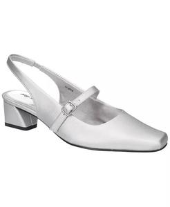 Женские туфли-лодочки с открытой пяткой и квадратным носком Cameo Easy Street, серебро
