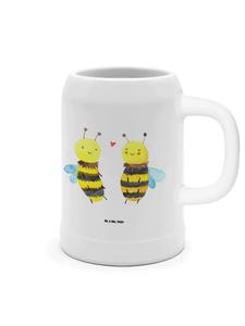 Пивная кружка с рисунком пчелы, влюбленная, без слов, белого цвета Mr. & Mrs. Panda