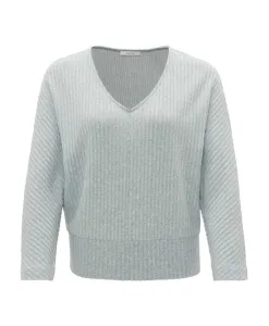 Пуловер с V-образным вырезом Opus, серый