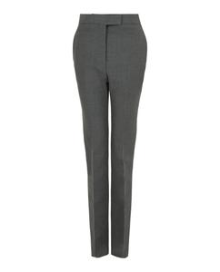 Прямые шерстяные брюки Salvatore Ferragamo, серый