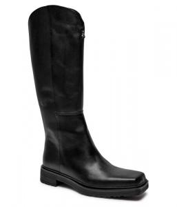 Кожаные ботильоны стивали Patrizia Pepe, черный