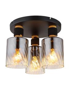 Потолочный светильник "CEILING LIGHT METAL BLACK MATT, 3XE27" черного цвета Globo lighting