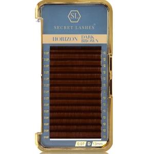 Secret Lashes Horizon Dark Brown D, 0,07, 8 мм