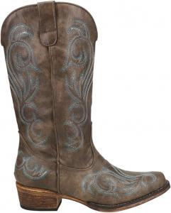 Женские ковбойские сапоги Roper Riley - голенище 12” - винтажные ковбойские сапоги для женщин с заостренным носком, гибкая подошва и амортизированная стелька, Brown