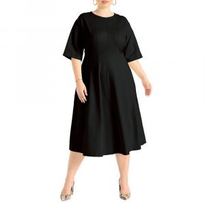 Женское рабочее платье Eloquii больших размеров со швами из понте ELOQUII, цвет Black Onyx
