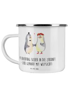 Кружка с брачным контрактом, будущим и надписью на прозрачном фоне Mr. & Mrs. Panda