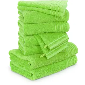 Набор полотенец Möve (10 шт., 2x мочалки 20/15 см - 2x гостевые полотенца 30/50 см - 4x полотенца для рук 50/100 см - 2x банные полотенца 67/140 см), цвет lime