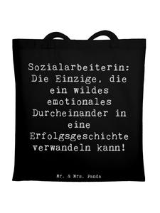 Mr. & Mrs. Panda Сумка-шоппер с надписью «Успех социального работника», выполненной черным цветом