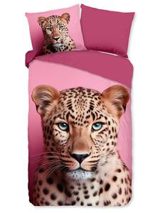 Комплект постельного белья из микрофибры Леона розового цвета Pure, 200x200 см