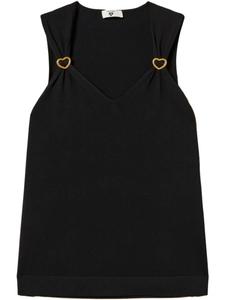 Топ с сердечками TWINSET, черный