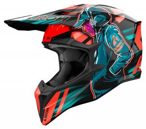 Шлем для кросса и эндуро Wraaap Cyber Airoh, мультиколор