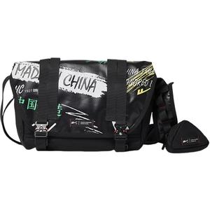 WARRIOR Нейлоновая кроссбоди сумка, большая сумка через плечо унисекс Black