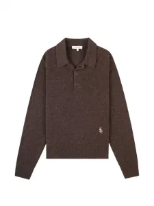 Поло с вышитым логотипом Sporty & Rich, коричневый