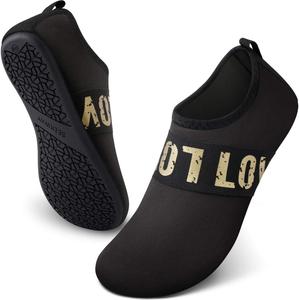 Водные туфли SEEKWAY для женщин и мужчин, взрослые, быстросохнущие акваноски, босоножки с противоскользящей подошвой для пляжа, плавания, реки, бассейна, озера, серфинга, черные SK002(U)