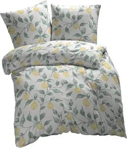 Комплект постельного белья Etérea Premium Bundle Lemon White + простыня на резинке 155x200 + 100x200 etérea home GmbH