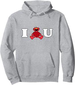 Худи Улица Сезам с изображением Элмо Sesame Street, серый