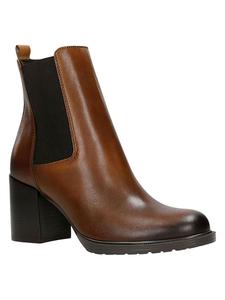 Wojas Кожаные ботильоны коричневого цвета